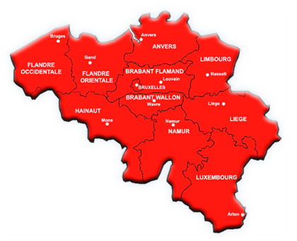 Zone de couverture Xpert IMMO en Belgique